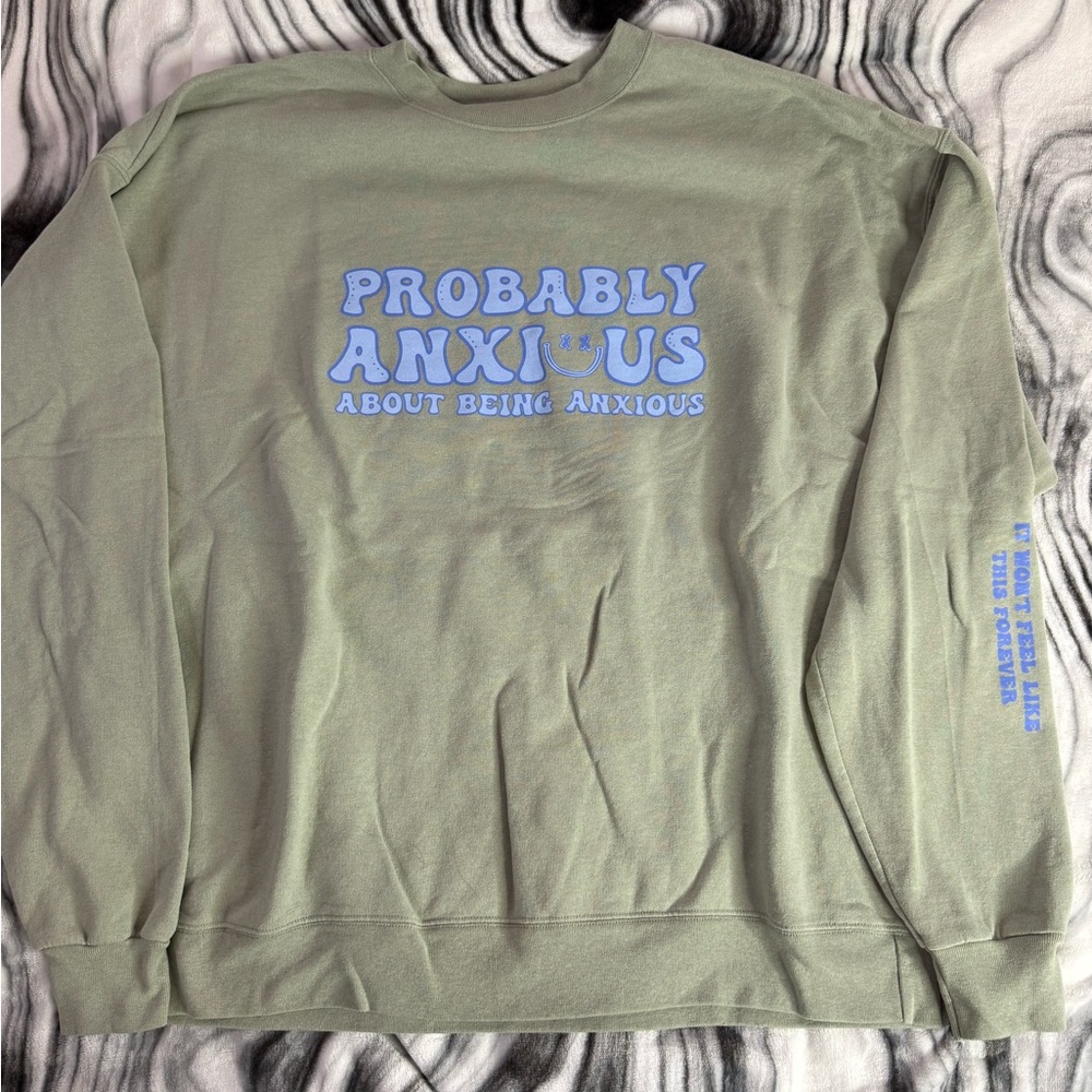 Probably Anxious Green Sweater